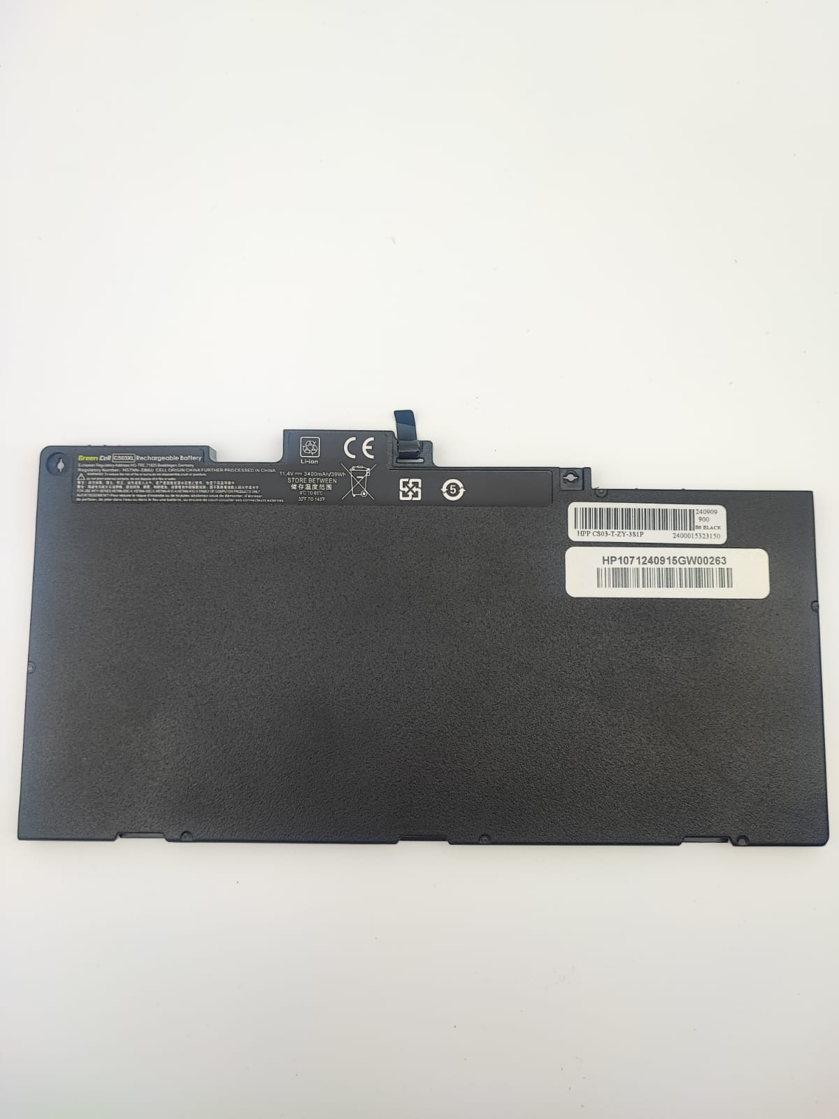 Green Cell® Laptop Akku CS03XL – 3400 mAh | 11,4 V | kompatibel mit HP EliteBook & ZBook Serien