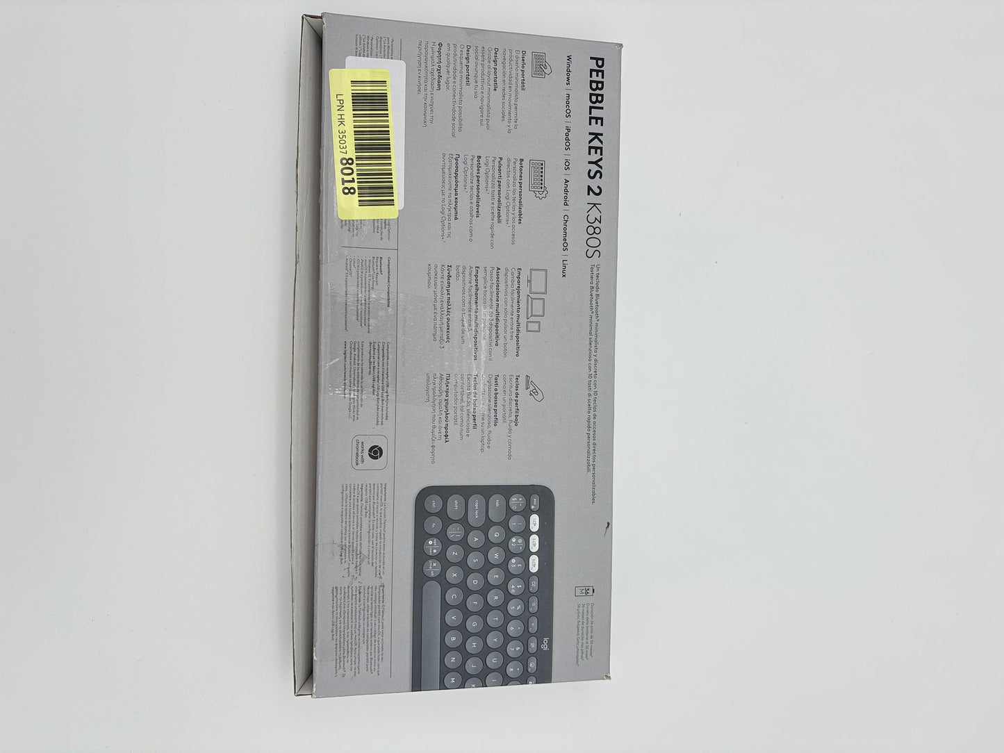 Logitech Pebble Keys 2 K380s Bluetooth Tastatur – Grafit, Spanisch