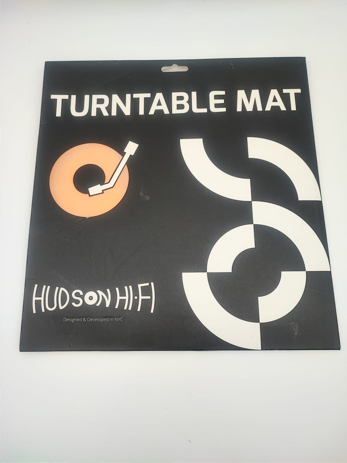 Hudson Hi-Fi Acrylic Turntable Mat | OrangeLit | LP Slipmat Made in USA