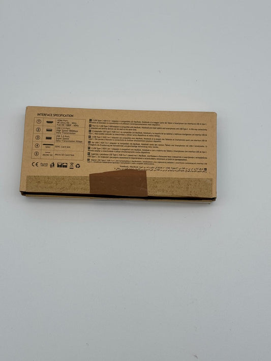 Tecnoware USB-C Hub 5-in-1 – Adapter für Notebook, Tablet, Smartphone