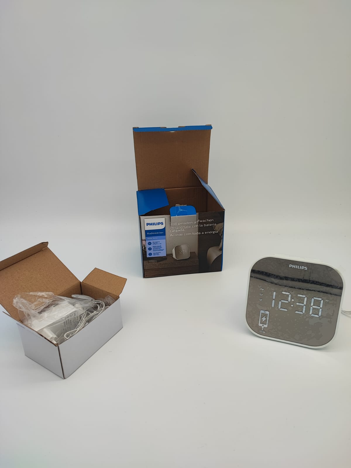 PHILIPS TAR4406/12 Digitaler Wecker – Weiß