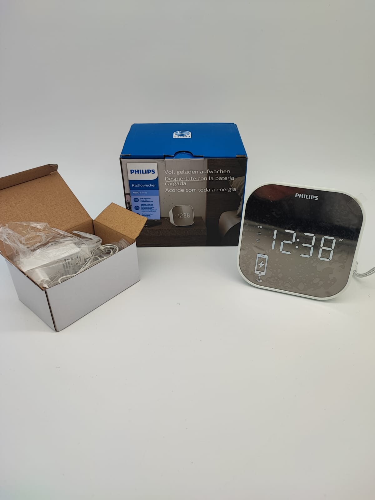 PHILIPS TAR4406/12 Digitaler Wecker – Weiß