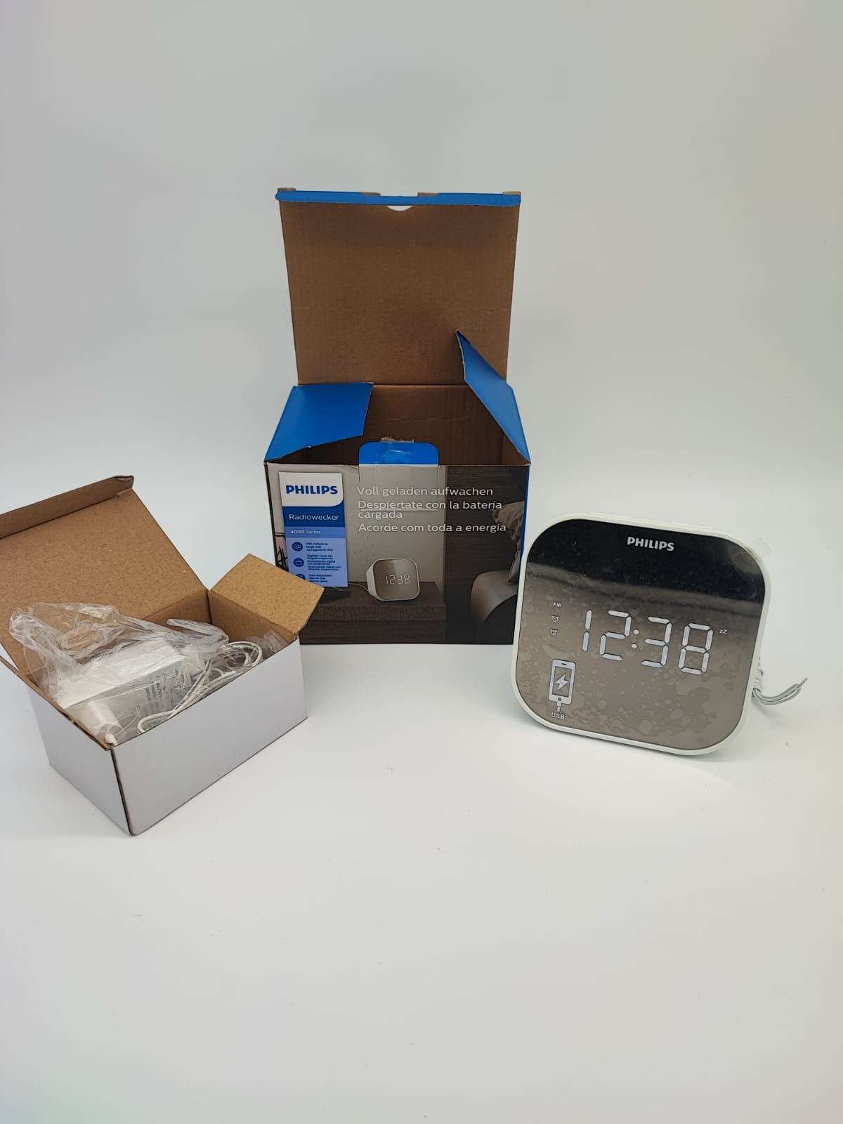 PHILIPS TAR4406/12 Digitaler Wecker – Weiß