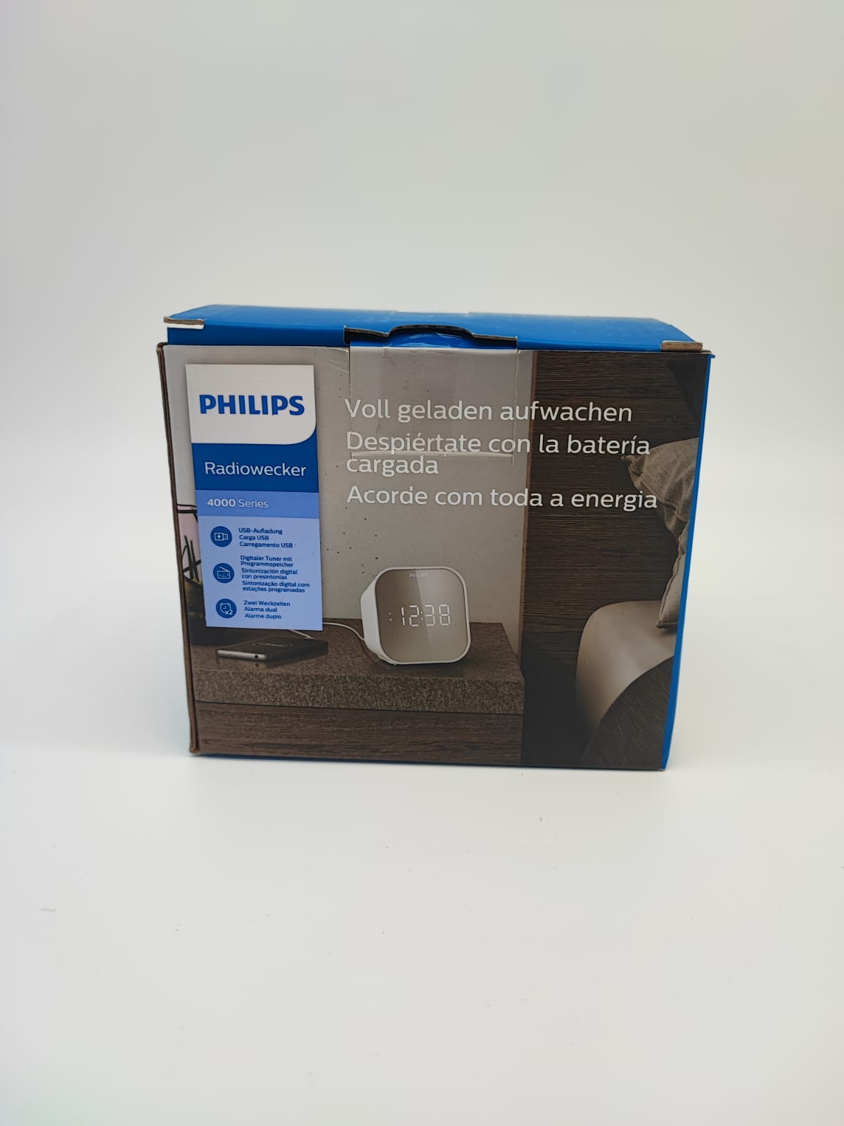 PHILIPS TAR4406/12 Digitaler Wecker – Weiß
