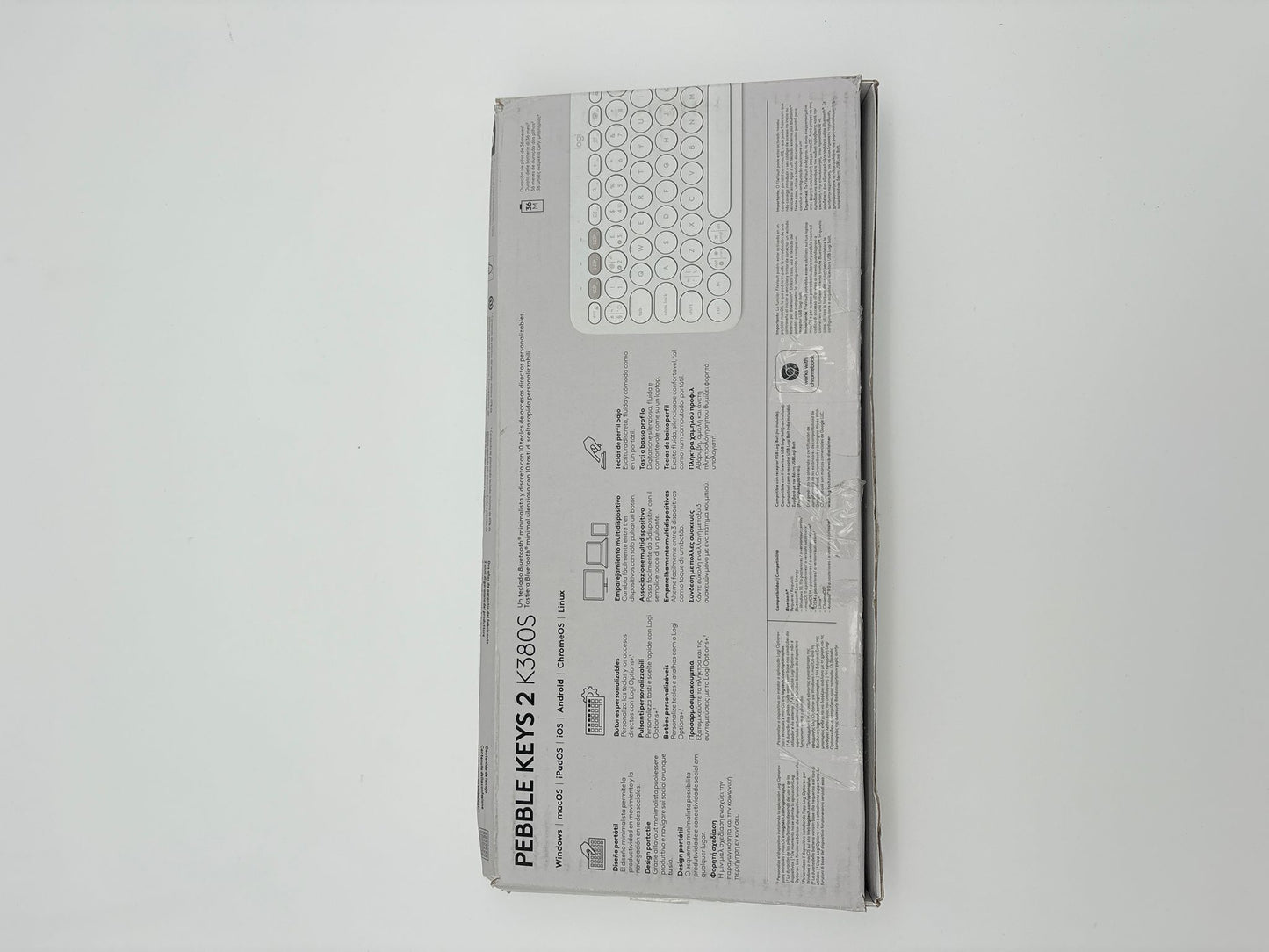 Logitech Pebble Keys 2 K380s Bluetooth Tastatur – Grafit, Spanisch