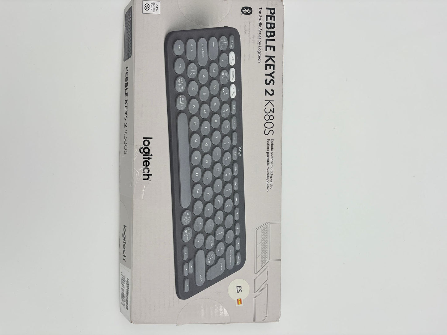 Logitech Pebble Keys 2 K380s Bluetooth Tastatur – Grafit, Spanisch