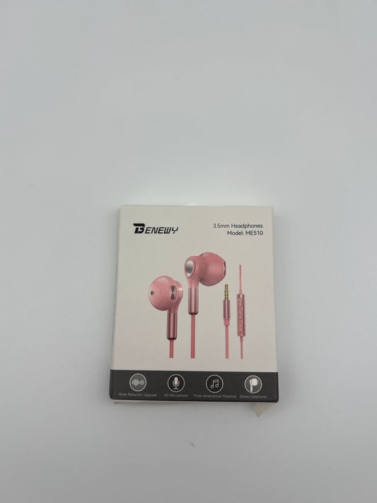 Benewy In- Ear Kopfhörer Kabelgebunden 3,5 Klinke Rosa